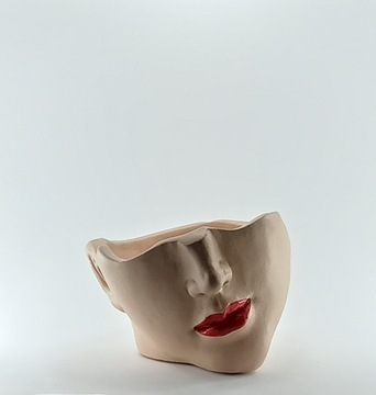 Крышка для горшка-головка 21х18х13см Телесного цвета.