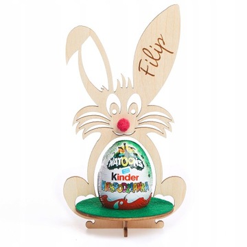ПАСХАЛЬНЫЙ ЗАЯЧИК НА ДЕРЕВЯННОМ ЯЙЦЕ С ГРАВИРОВКОЙ ИМЕНИ + БЕСПЛАТНО