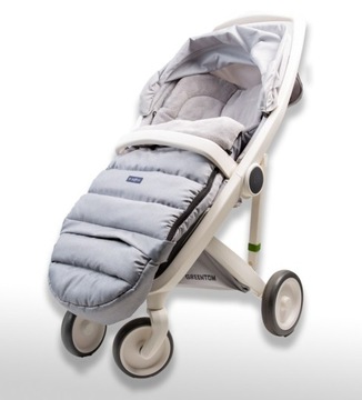 Спальный мешок Zaffiro iGrow 2.0 для коляски Шерсть Премиум Серый + Графитовый Меланж