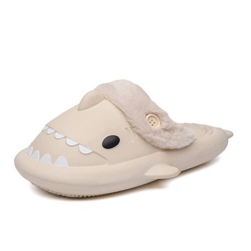 ŚMIESZNE CIEPŁE MIĘKKIE KLAPKI REKIN SHARK KAPCIE