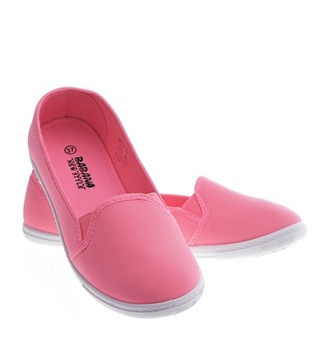 RÓŻOWE DAMSKIE TENSIÓWKI SLIP ON BUTY 13145 39