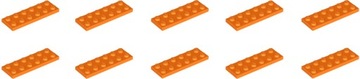 LEGO Płytka 2x6 Pomarańczowy 3795 4121741 - 10szt