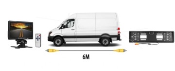 КАМЕРА ЗАДНЕГО ХОДА РЕГИСТРАЦИОННЫЙ МОНИТОР 7 ДЮЙМОВ LED 6M