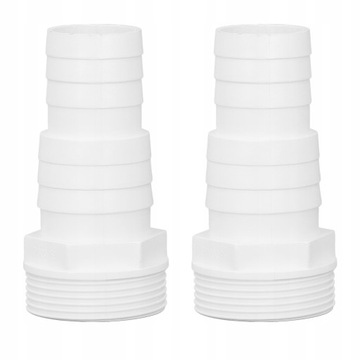 2 SZT. ADAPTER WĘŻA POMPY BASENOWEJ 1-1/2 CALA GWINT MĘSKI PLASTIKOWY