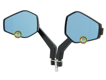 Зеркала мотоцикла с ЧПУ Универсальное черное / мертвое поле / винты M8 M10