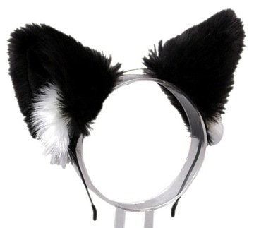 KOCIE USZY FUTRZANE OPASKA NA GŁOWĘ COSPLAY ANIME