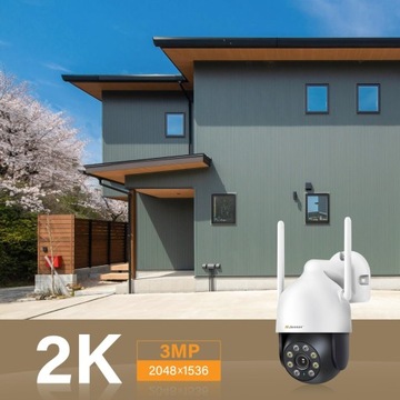 WIFI IP УМНАЯ НАРУЖНАЯ ВРАЩАЮЩАЯСЯ КАМЕРА FULL HD 2 Мп 1080p ЗУМ 4-кратное ОБНАРУЖЕНИЕ