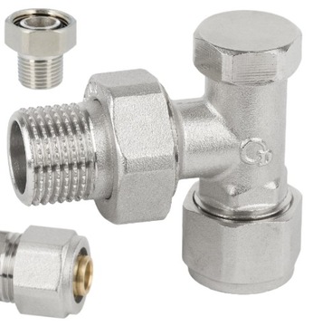 ЗАПОРНЫЙ РАДИАТОРНЫЙ КЛАПАН PEX 1/2x16 УГЛОВОЙ