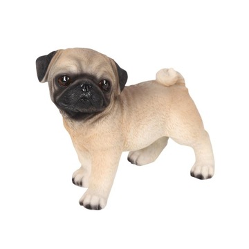 Urocza figurka mopsa Decor Craft Animal Beige