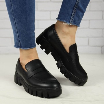 Sergio Leone MK753 Черные лоферы из искусственной кожи 37