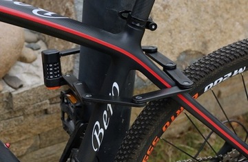 ВЕЛОСИПЕДНЫЙ ЗАМОК ДЛЯ ВЕЛОСИПЕДА, СКЛАДНОЙ КОМБИНИРОВАННЫЙ ЗАМОК, ЗАКАЛЕННАЯ СТАЛЬ