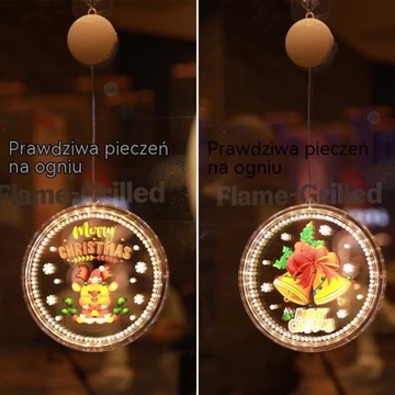 Рождественские светящиеся украшения, подвесные игрушки на окно, узел мира