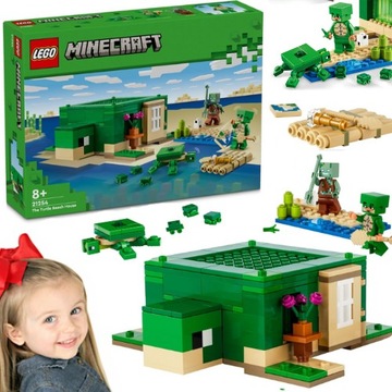 LEGO Minecraft MAJKRAFT DOMEK ŻÓŁWI NOWOŚĆ MINEKRAFT MAJCRAFT NOWOŚĆ 2024