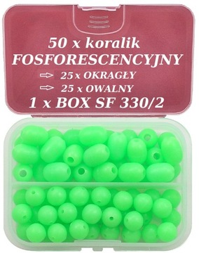 SURFCASTING DUŻE KORALIKI FOSFORYZUJĄCE DO BUDOWY PRZYNĘT 50 szt.