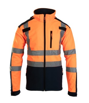SOFTSHELL ODBLAKSOWY KURTKA OSTRZEGAWCZA FLASH XXL