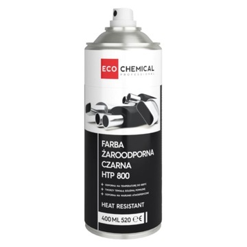 FARBA ŻAROODPORNA DO KOMINKÓW DO WYDECHU TŁUMIKA ECOCHEMICAL HTP 800 400 ml