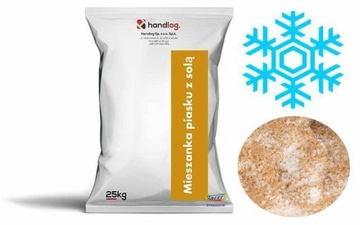 SÓL DROGOWA Mieszanka Soli z PIASKIEM 25KG