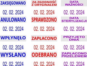 Pieczątka ZA ZGODNOŚĆ Z ORYGINAŁEM Datownik z twoim tekstem