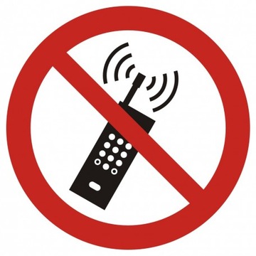 Zakaz używania telefonów komórkowych PCV 5,25x5,25