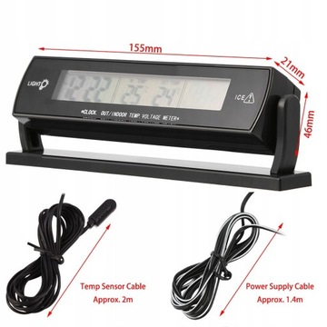 Автомобильный вольтметр Автомобильный термометр 6см