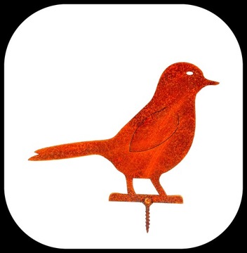 Украшение птицы, фигурка, скульптура, сад, цветочный горшок, украшение для забора, кол, терраса, металл