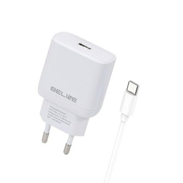 Ładowarka sieciowa GaN USB-C 25W QC PD + Kabel Type-C szybka mocna