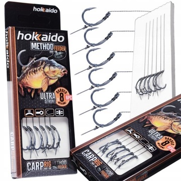 HOKKAIDO PRZYPON + HAK 8 METHOD FEEDER Z IGŁĄ 10cm