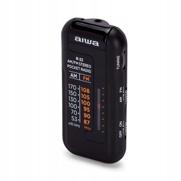 AIWA R-22BK МАЛЕНЬКИЙ ПОРТАТИВНЫЙ КАРМАННЫЙ FM-РАДИО