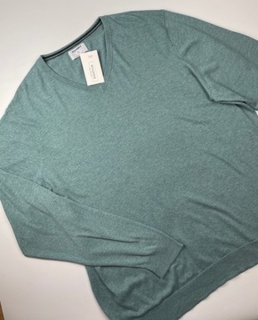 Sweterek męski turkusowy basic casual OLD NAVY r. XXXL Tall 3XL