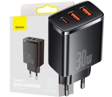 ŁADOWARKA SIECIOWA BASEUS USB USB-C PD20W/QC3.0