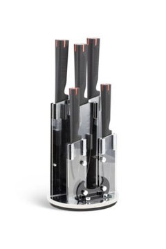 НАБОР ФУНКЦИОНАЛЬНЫХ КУХОННЫХ НОЖЕЙ 6 шт. ВРАЩАЮЩИЙСЯ БЛОК EDENBERG EB-926