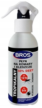 BROS PŁYN NA KOMARY I KLESZCZE 50% DEET MOCNY