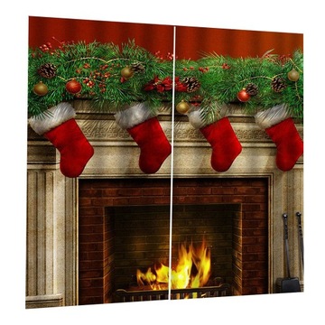 Комплект из 2 штор Непрозрачный декоративный