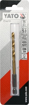 WIERTŁO DO METALU HSS-TiN 5,0MM HEX