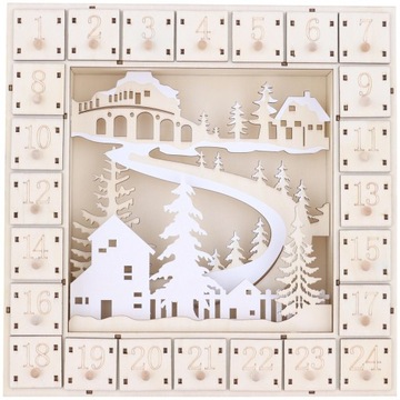 ДЕРЕВЯННЫЙ АДВЕНТ-КАЛЕНДАРЬ СО СВЕТОДИОДНОЙ ПОДСВЕТКОЙ своими руками