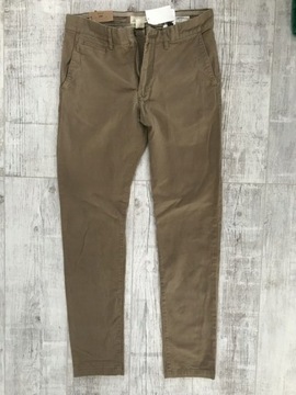 H&M__męskie chino rurki spodnie__W32L32