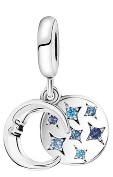 MD charms zawieszka księżyc kółko gwiazdy | S925