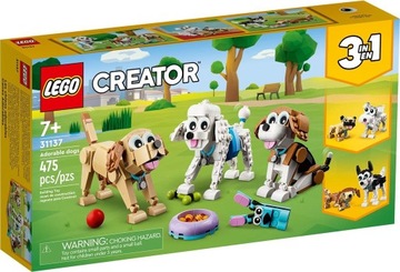 KLOCKI LEGO CREATOR 31137 UROCZE PSIAKI 3 W 1 PREZENT NA DZIEN DZIECKA