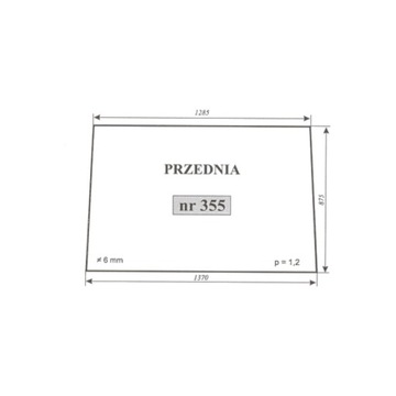 szyba przednia Zetor 3320, 3340, 4320, 4340, 5320, 5340, 6320, 6340, 7320