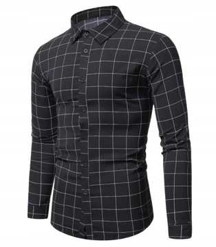 SHEIN KOSZULA ELEGANCKA KRATKA MĘSKA S EDA
