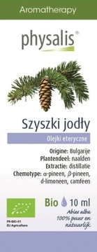 Olejek eteryczny jodła pospolita (zilverspar) bio 10 ml physalis