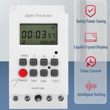 Цифровой таймер с ЖК-дисплеем 220В KG316S
