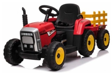 Traktor na akumulator z Przyczepką Pilot 137cm 12V Miękkie koła EVA Tablice