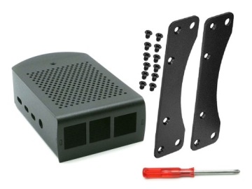 Obudowa VESA do Raspberry Pi 4 aluminiowa czarna