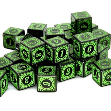 НАБОР ИЗ 2 КУБИКОВ ДЛЯ РПГ D6, ШЕСТИГРАННЫЕ КУБИКИ «ЗЕМЛЯ, ХРАМ», 1,6 СМ.