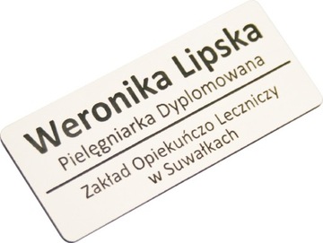 IDENTYFIKATOR plakietka TABLICZKA GRAWER 7X3 BI/CZ
