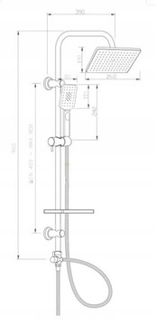 Тропический душ 26 см + смеситель GROHE THERMOSTATIC