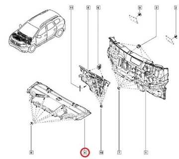 DACIA DUSTER II HM 2017+ ЗВУК КАПОТА 658407380R