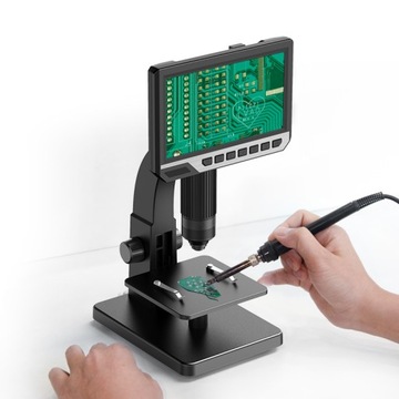 ЦИФРОВОЙ МИКРОСКОП С ЗУМОМ 2000x 12MP 11LED HD-ЭКРАН 7