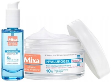 MIXA Hyalurogel krem intensywnie nawilżający+serum dla skóry wrażliwej 30ml
